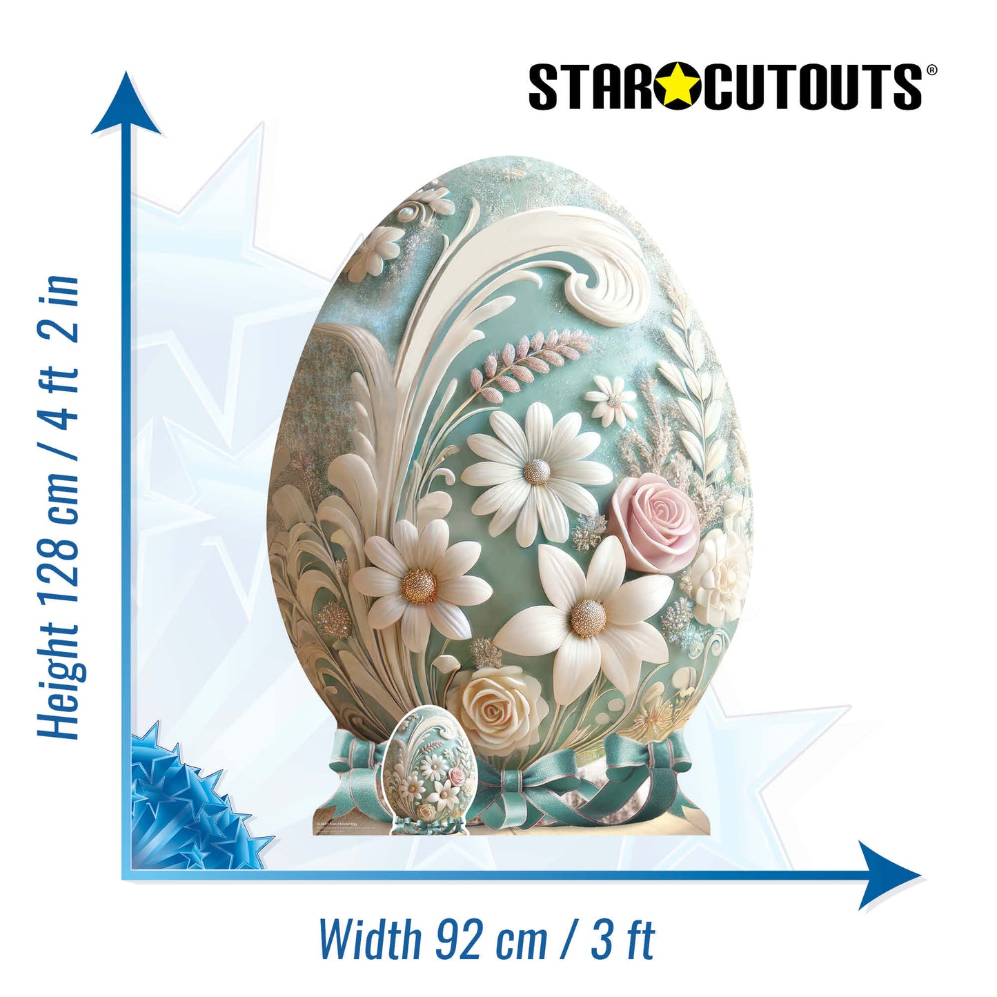 SC4691 Floral Easter Egg Cardboard Cut Out Height 128cm