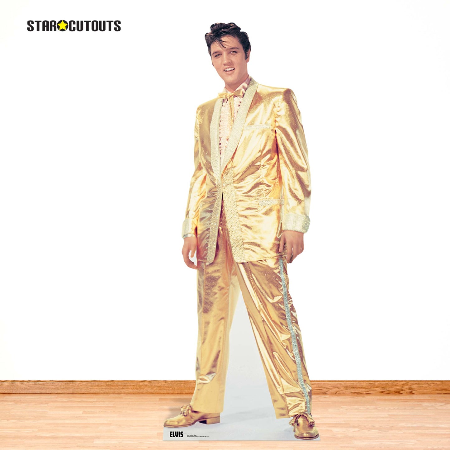 SC4714 Elvis Gold Lamé Suit Remastered Cardboard Cut Out Height 183cm