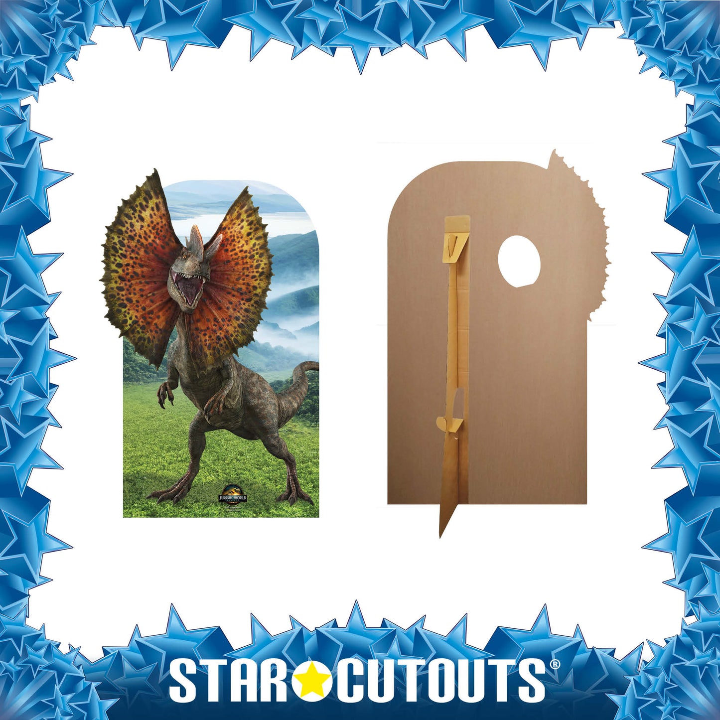 SC4725 Dilophosaurus Stand In Dinosaur Jurassic World Rebirth Cardboard Cut Out Height 135cm
