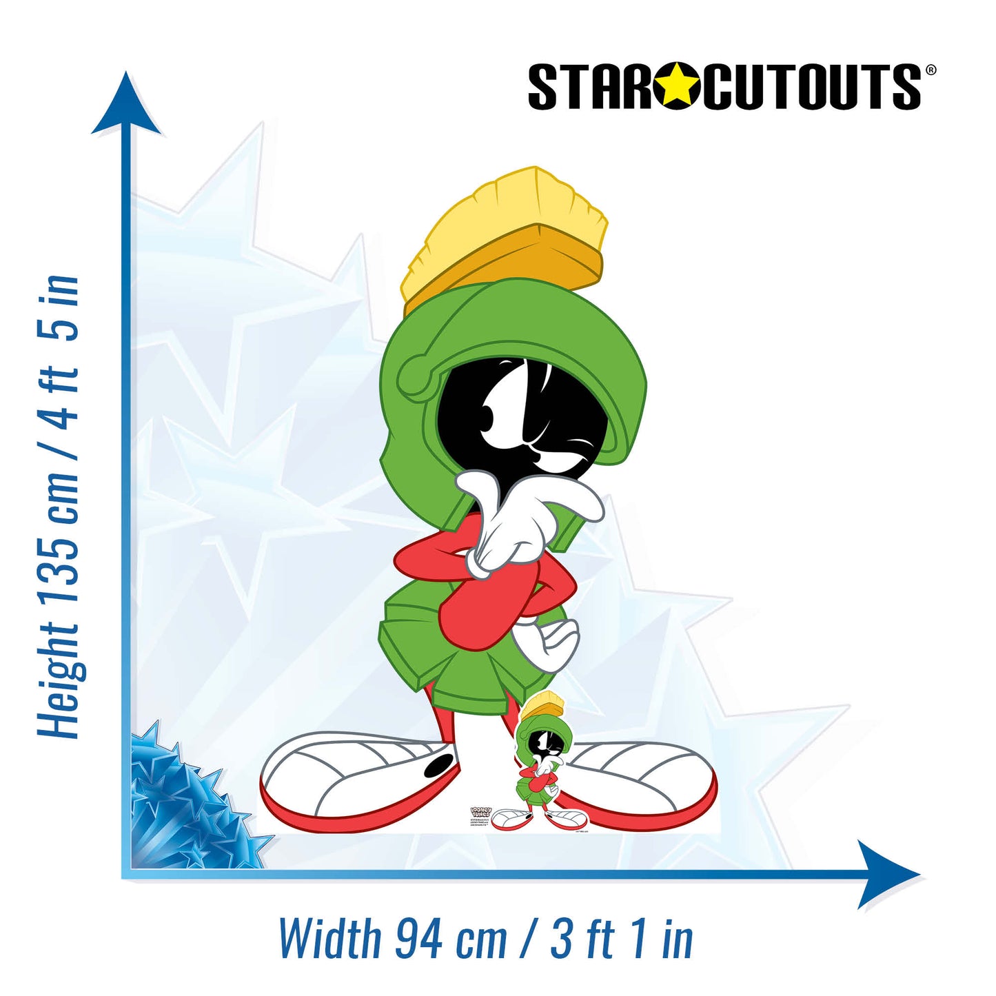 SC4738 Marvin The Martian Hmm Pose Cardboard Cut Out Height 135cm
