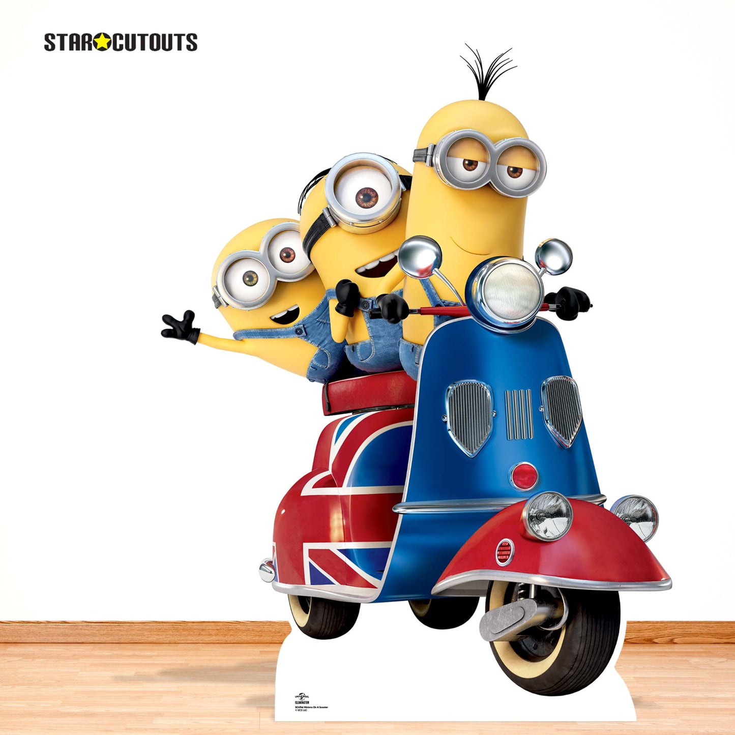 SC4746 Minions on Scooter Cardboard Cut Out Height 121cm