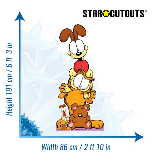 SC4780 Garfield Group Stack Cardboard Cutouts Height 191cm