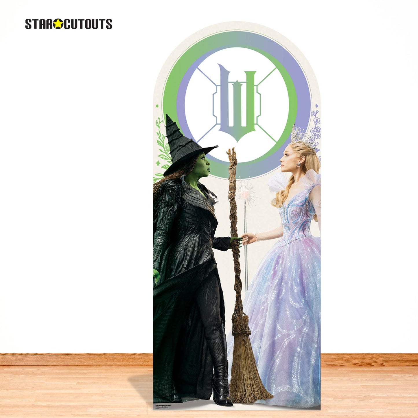 SC4786 Wicked For Good - Glinda & Elphaba - Shiz University Window Backdrop Single Cardboard Cut Out Height 185cm