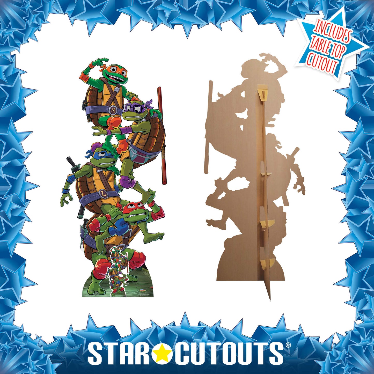 SC4799 Tales of Teenage Mutant Ninja Turtles TMNT Group Stack Cardboard Cutout Height 192cm