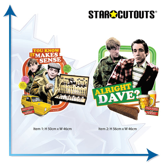 SC4807 You Know It Makes Sense & Alright Dave Wall Décor Cardboard Cut Out Height 56cm