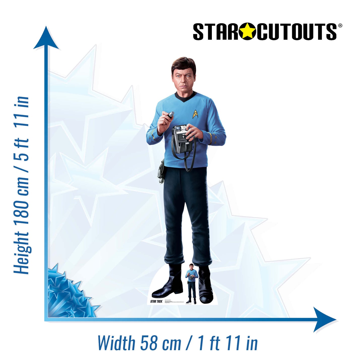 SC4813 Leonard McCoy Star Trek Cardboard Cutout – 180cm Doctor McCoy Party Display