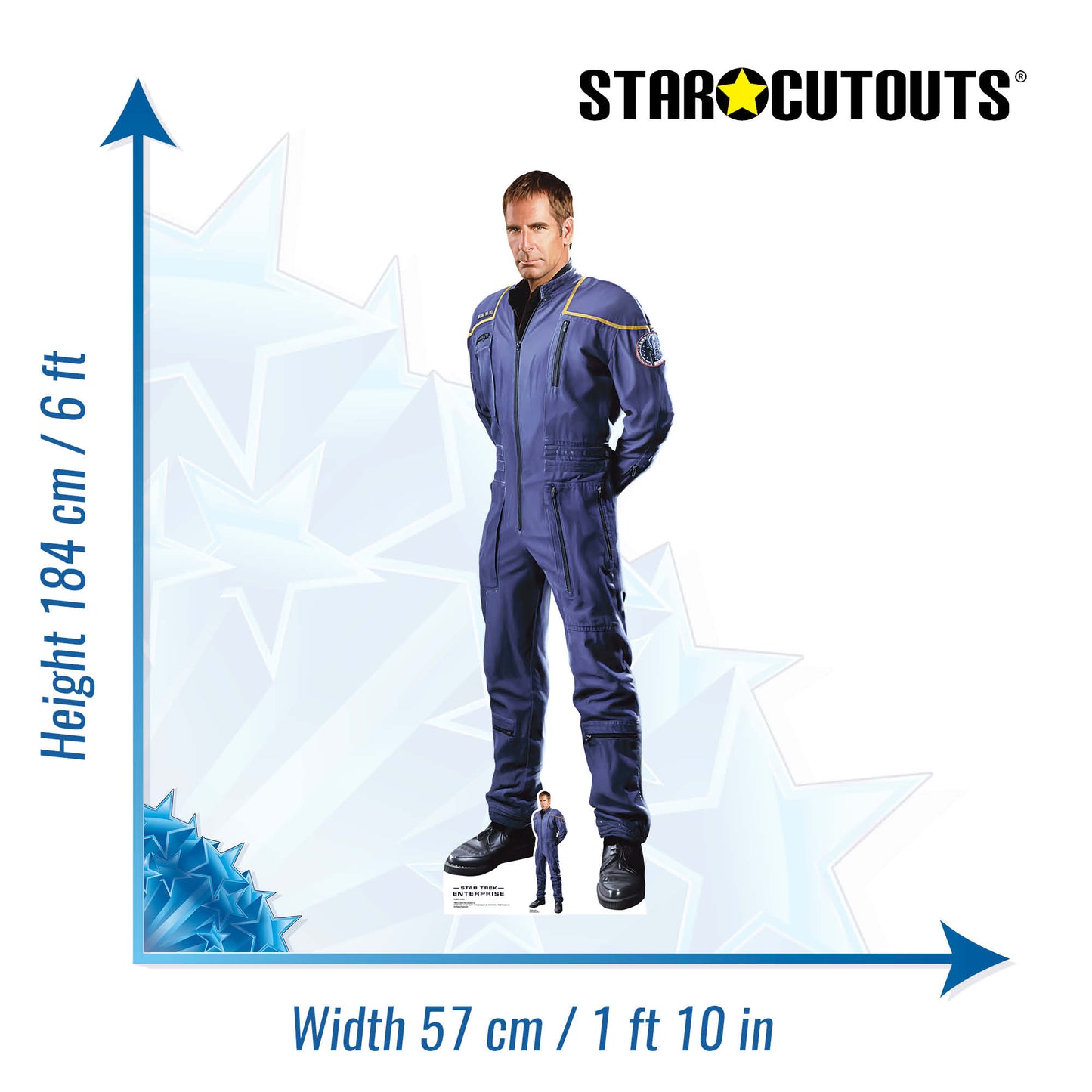SC4823 Jonathan Archer Star Trek Cardboard Cutout – 184cm Enterprise Party Decoration