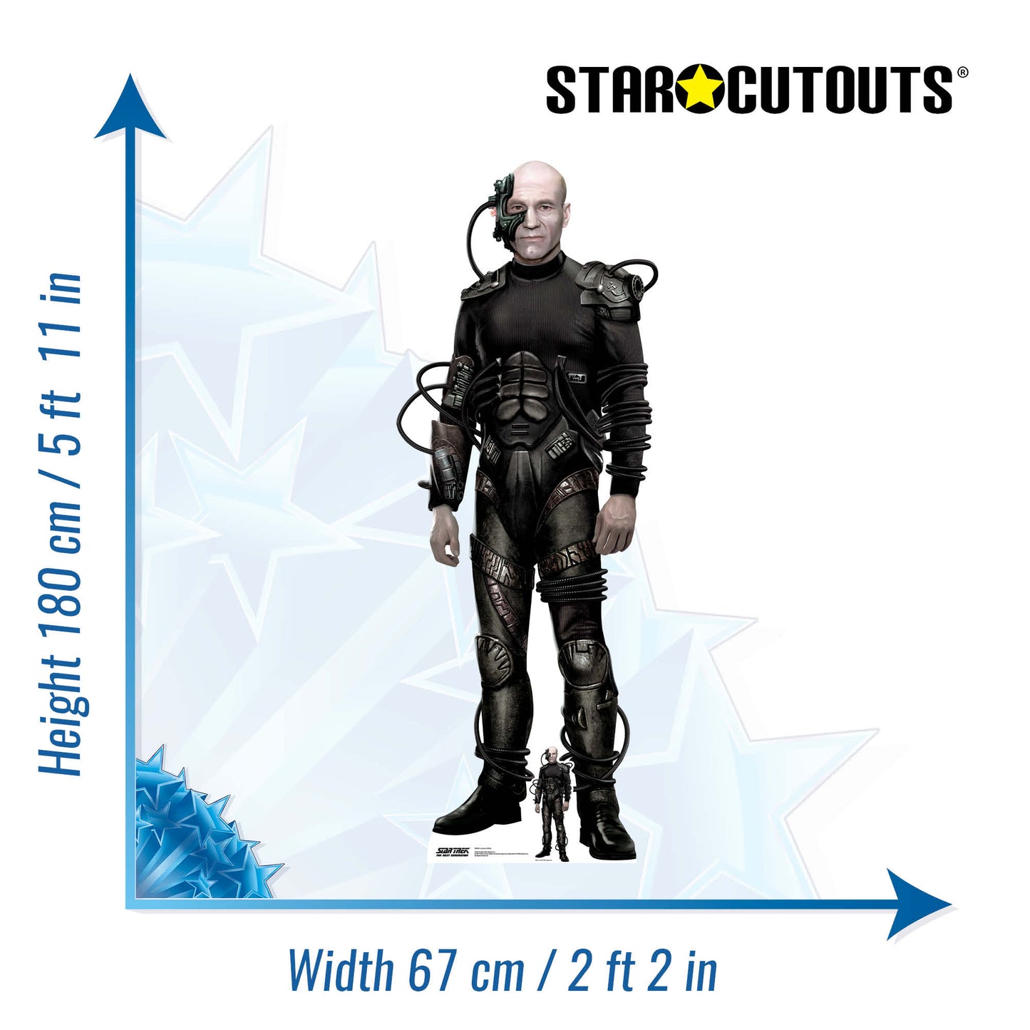 SC4831 Locutus of Borg Star Trek Cardboard Cutout – 180cm Sci-Fi Party Prop & Collector Display