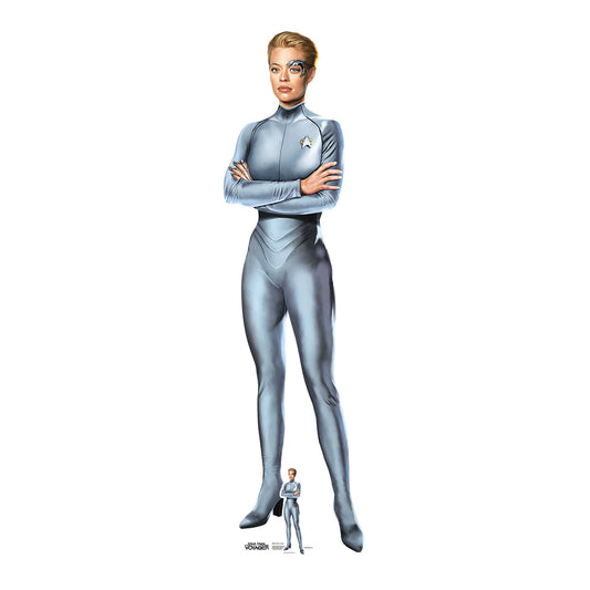 SC4877 Seven of Nine Borg Jeri Ryan Star Trek Voyager Cardboard Cut Out Height 178cm