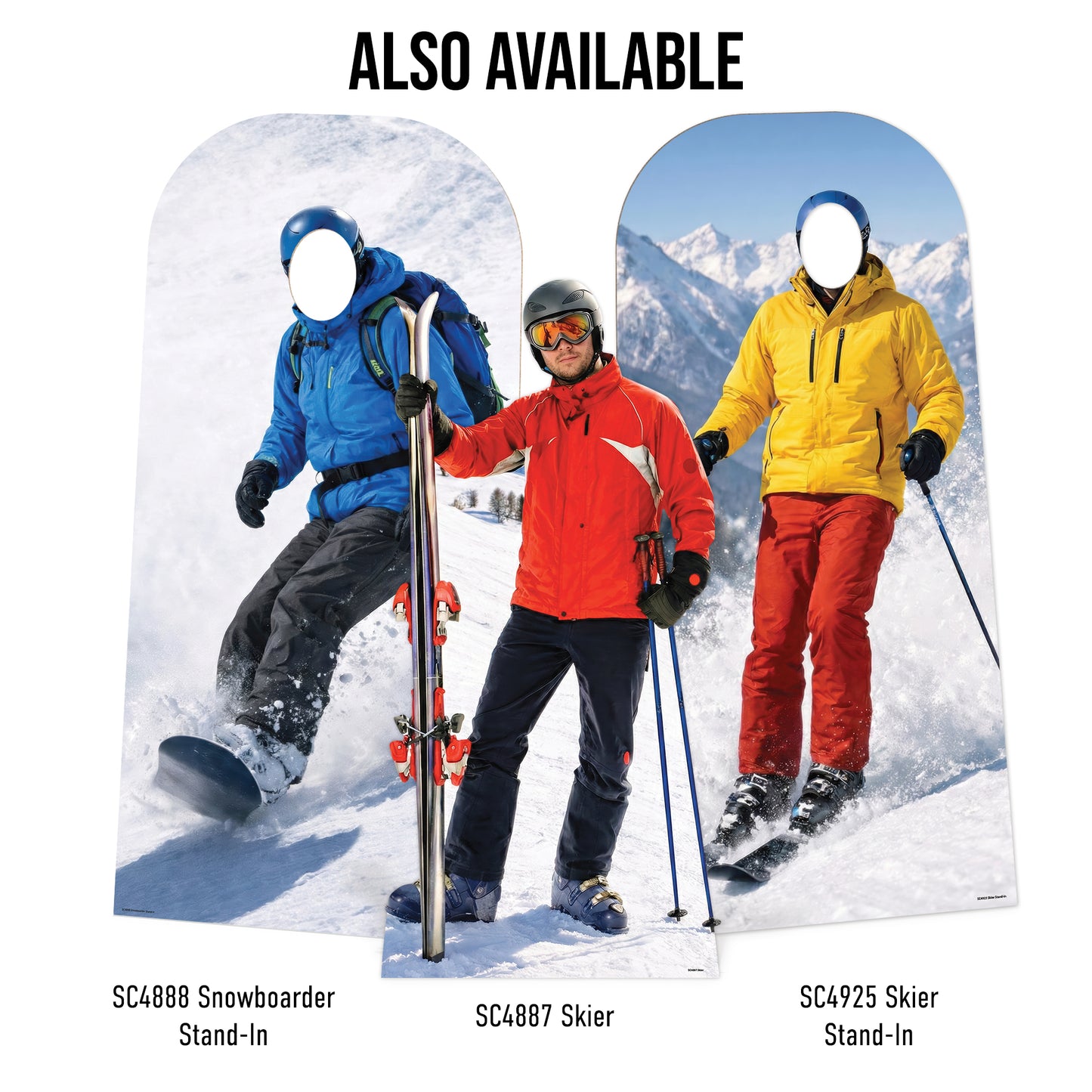 SC4887 Skier Cutout Cardboard Cutout Height 185cm