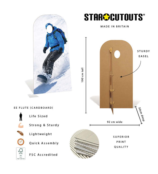 SC4888 Snowboarder Stand-in Cardboard Cutout Height 190cm