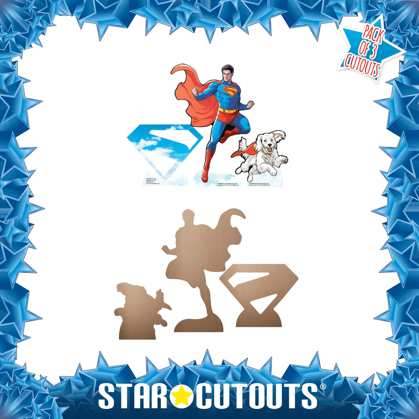SC4924 Superman and Logo Three Shelf Top Pack Cardboard Cut Out Height 30cm