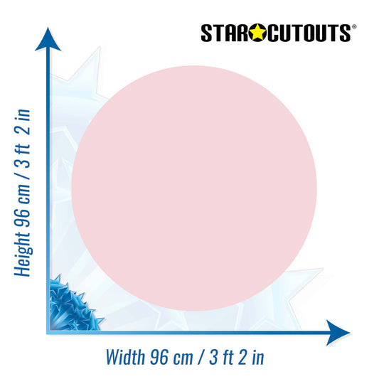 SC5000-x-l-002 Plain Large Correx Circle - Blush Pink Height 96 cm Width 96 cm