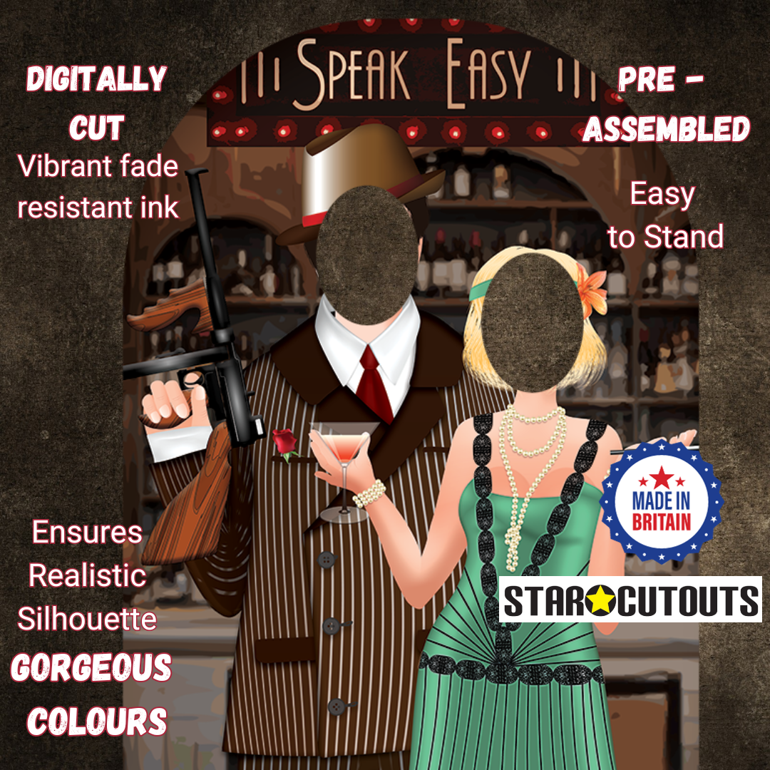 SC682 Roaring 20's Stand In Cardboard Cut Out Height 191cm - mycardboardcutout