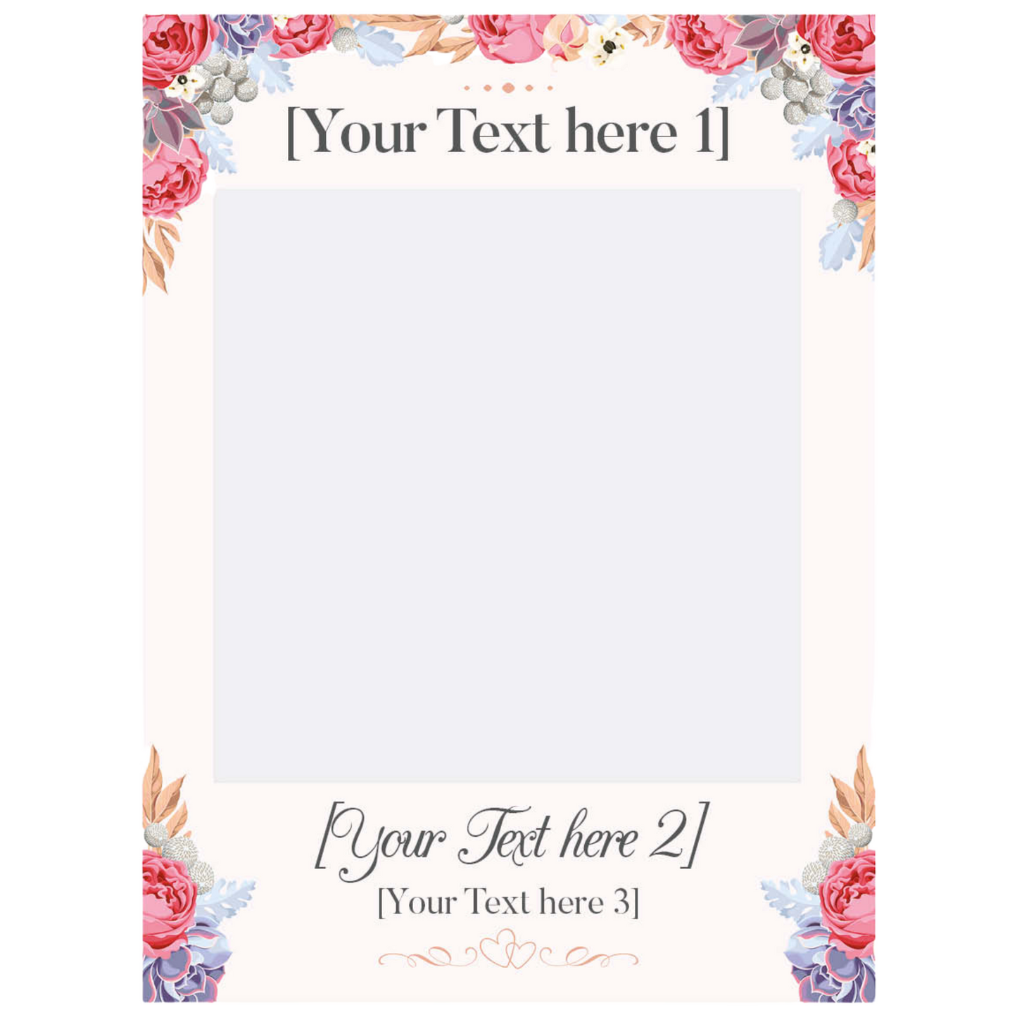 SF005 Selfie Frame Wedding & Props Regular Size Height 79.5 cm - mycardboardcutout