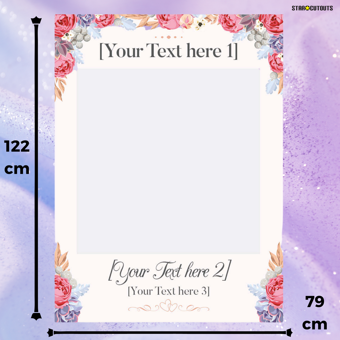 SF006 Selfie Frame Wedding & Props Large Size Height 122cm - mycardboardcutout