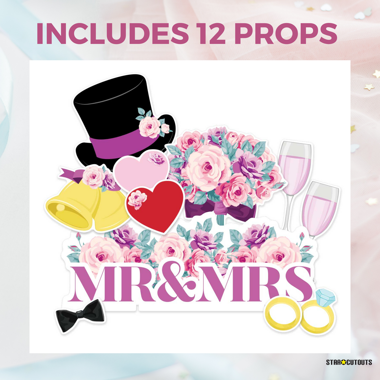 SF006 Selfie Frame Wedding & Props Large Size Height 122cm - mycardboardcutout