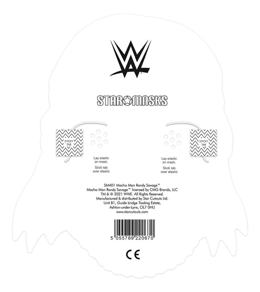 SM401 Macho Man Ry Savage WWE Single Face Mask - mycardboardcutout