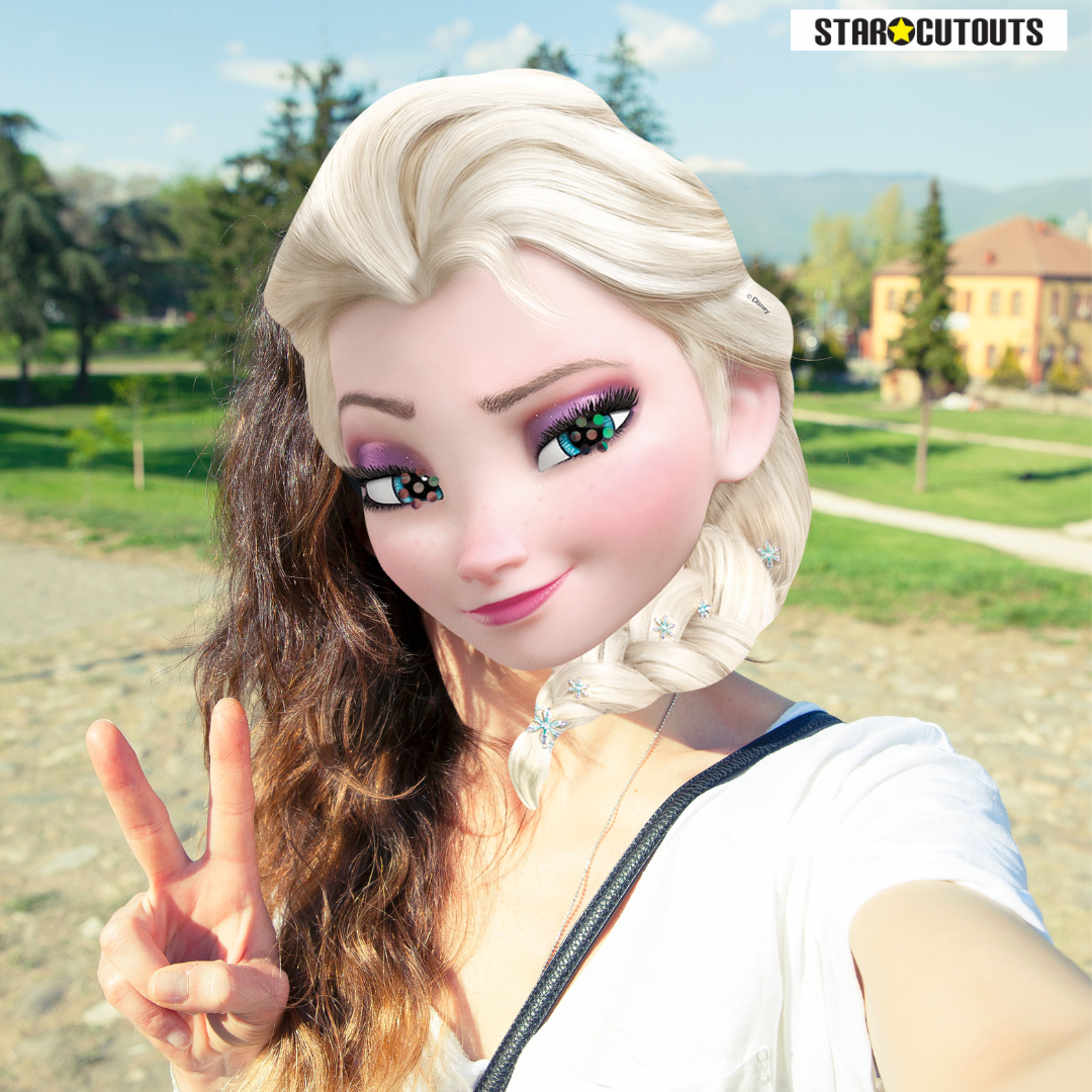 SMP294 Frozen Multi (3x Anna, 3x Elsa) Frozen Six Pack Cardboard Face Masks With Tabs and Elastic