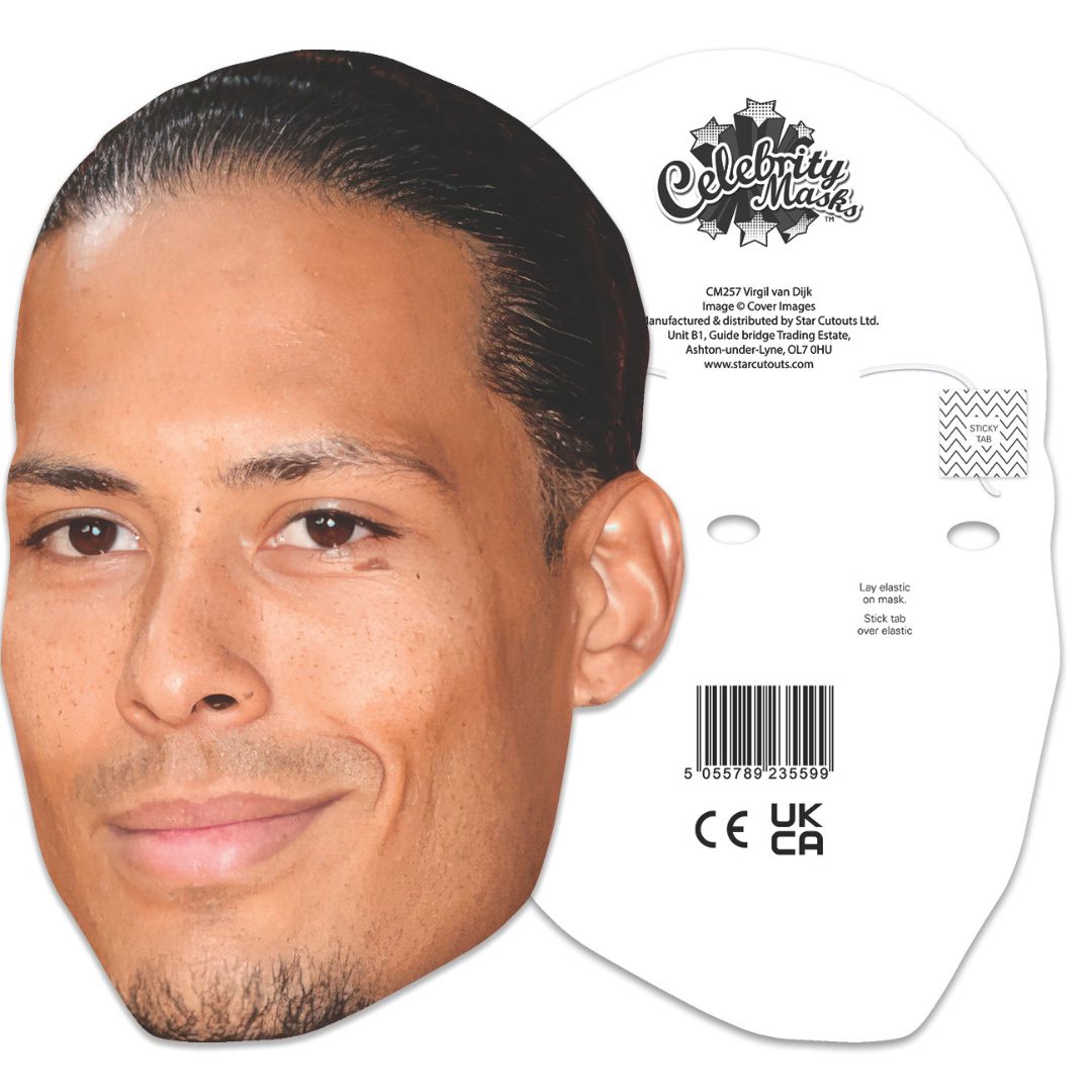 SMPWC1 World Champion Footballers Six Pack of Masks - Bellingham, Ronaldo, Messi, Mbappe, Kroos & Van Dijk