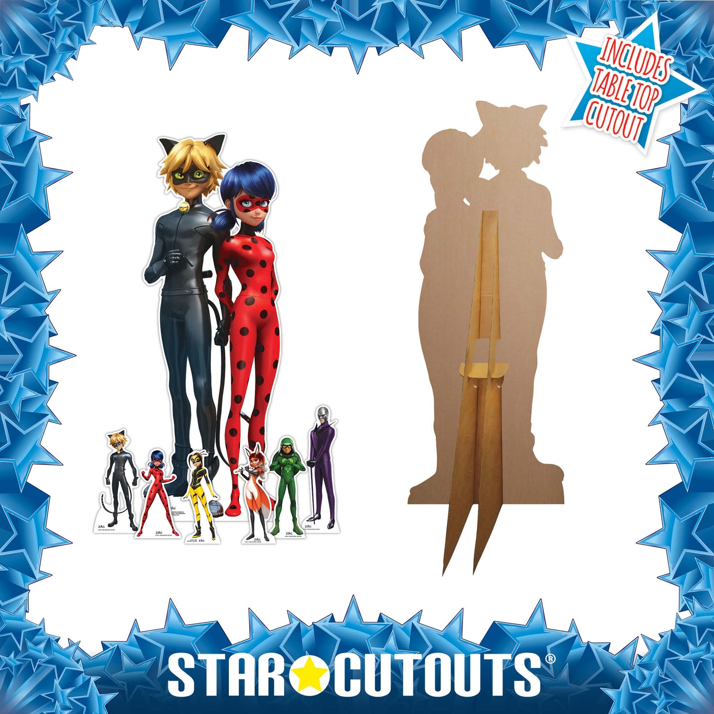 Miraculous Party Pack Cardboard Cut Out Height 135cm