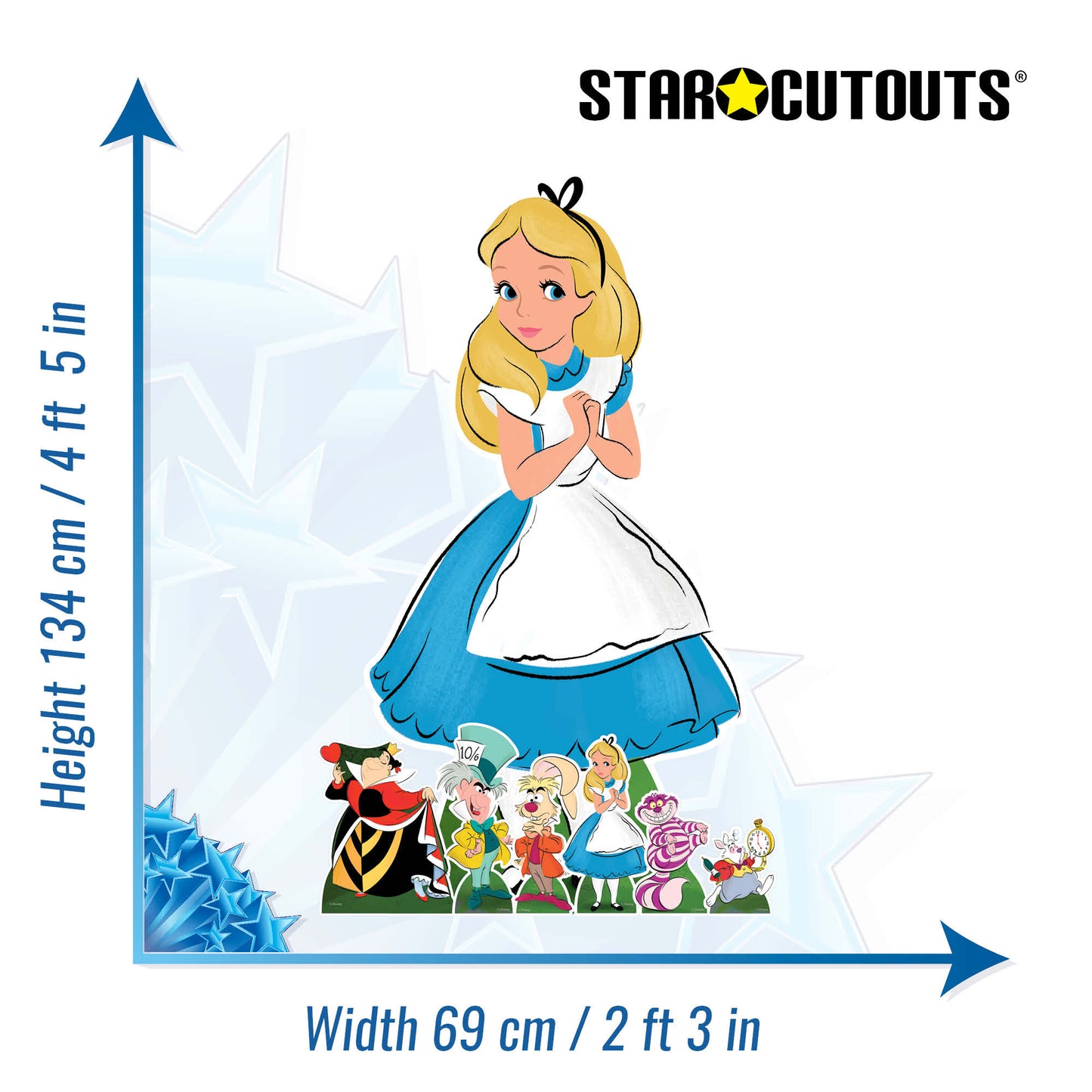 Alice in Wonderland SP Cardboard Cut Out Height 134cm