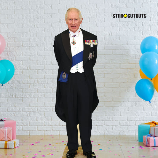 King Charles with Medals Cardboard Cutout