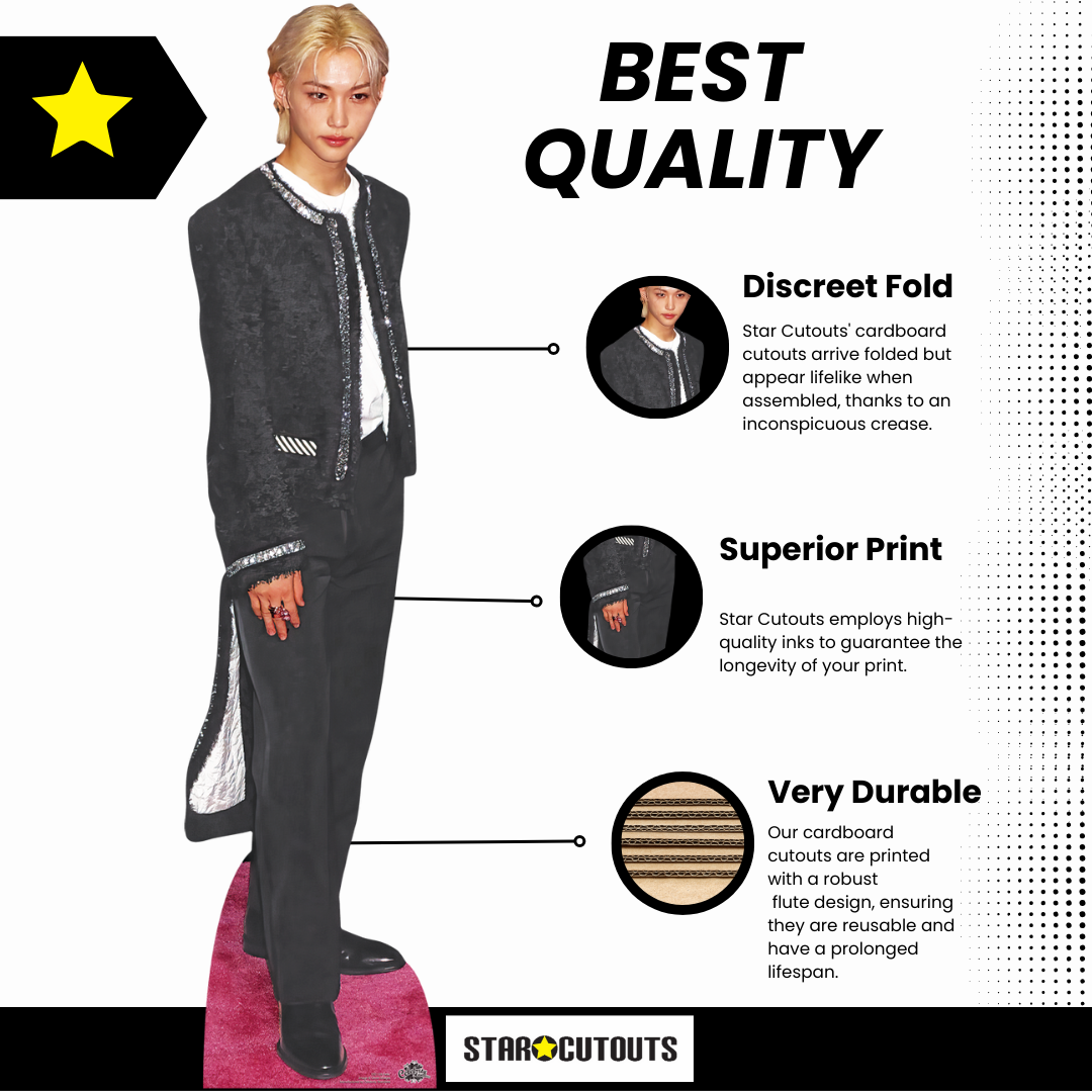 CS1128 Felix Lee Height 172cm Cardboard Cutout with Mini - mycardboardcutout