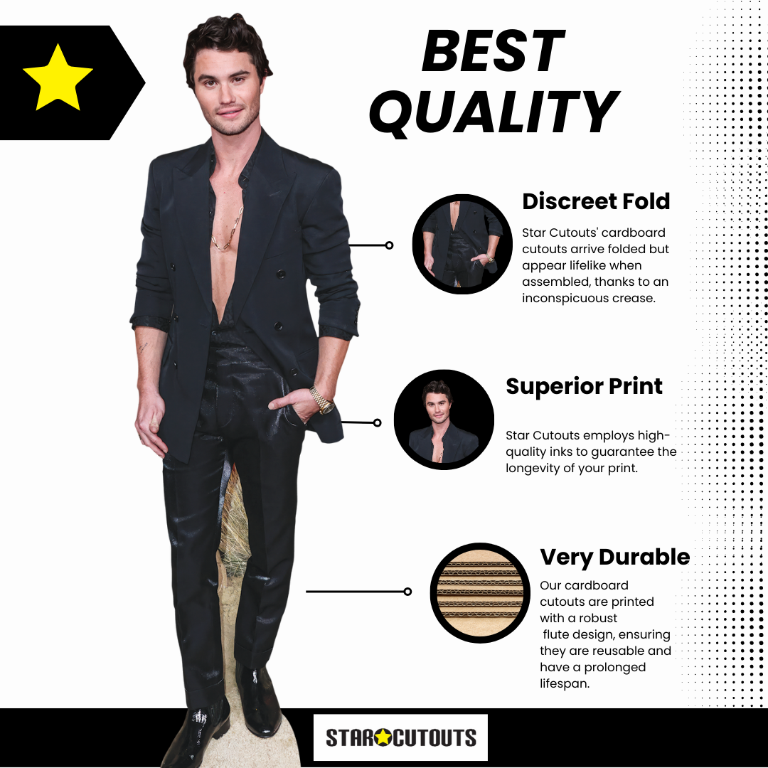 CS1129 Chase Stokes Height 187cm Cardboard Cutout with Mini - mycardboardcutout