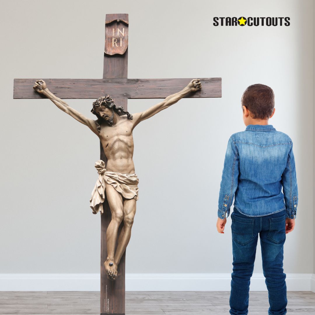SC4683 Jesus Christ Crucifix Cross Cardboard Cut Out Height 127cm