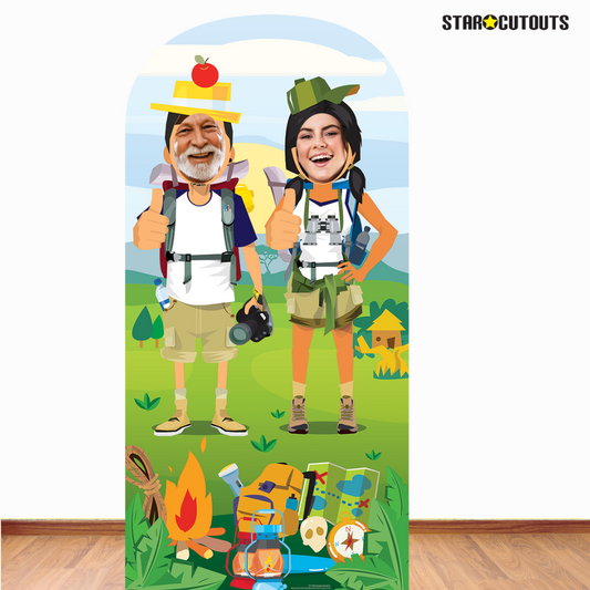 Hiking Double Camp Site Stand-In Cardboard Cutout