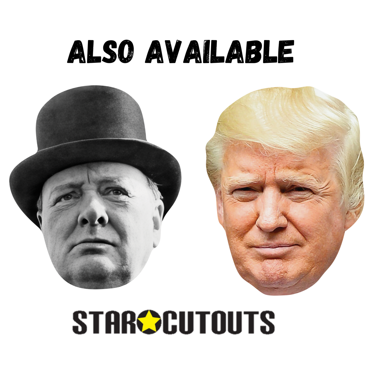 GH001 Donald Trump Giant Head Cardboard Cut Out Height 74cm