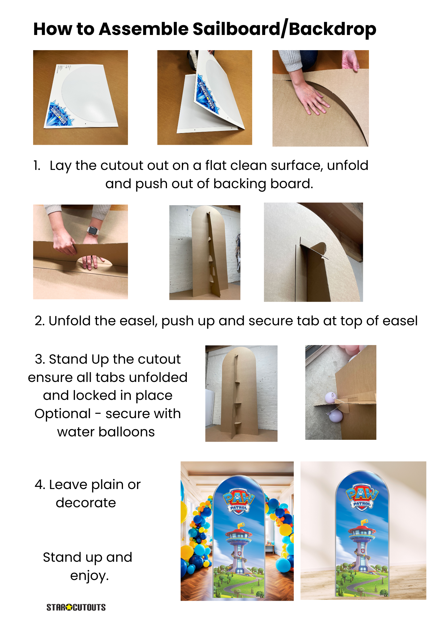 SC4603 Paw Patrol Logo Backdrop Single Cardboard Cut Out Height 185cm