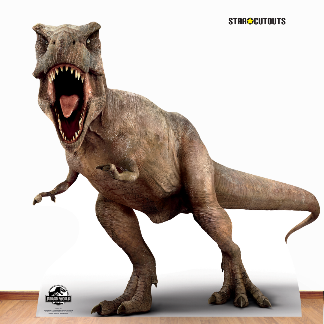 Official Jurassic World TRex Tyrannosaurus Rex Dinosaur Cardboard Cutout - mycardboardcutout