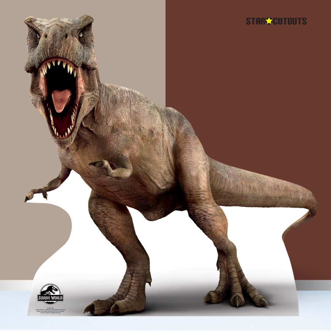 Official Jurassic World TRex Tyrannosaurus Rex Dinosaur Cardboard Cutout - mycardboardcutout