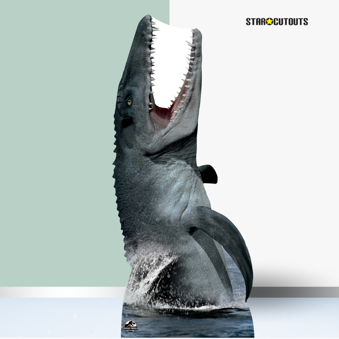 Official Jurassic World Mosasaurus Dinosaur Cardboard Cutout - mycardboardcutout