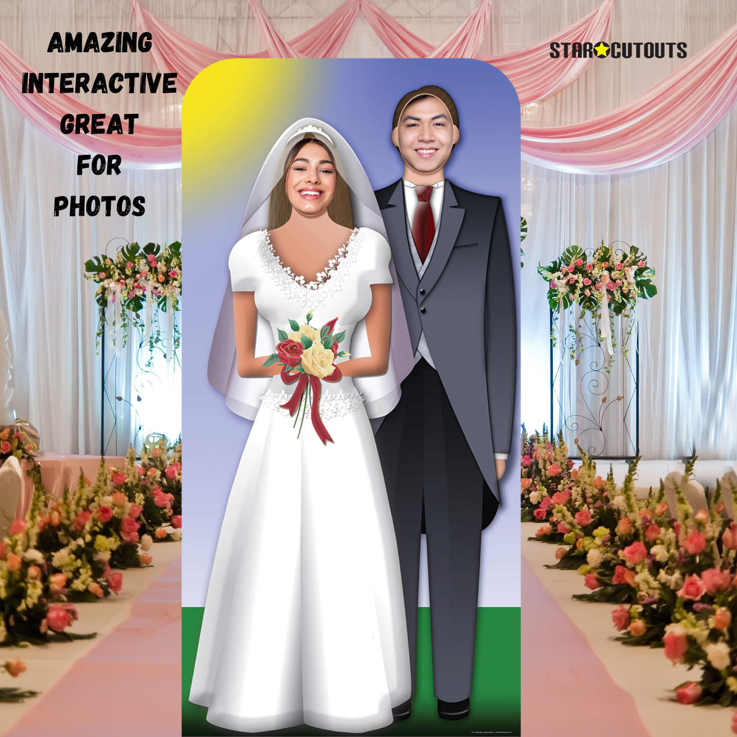 Wedding Couple Stand-In Cardboard Cutout