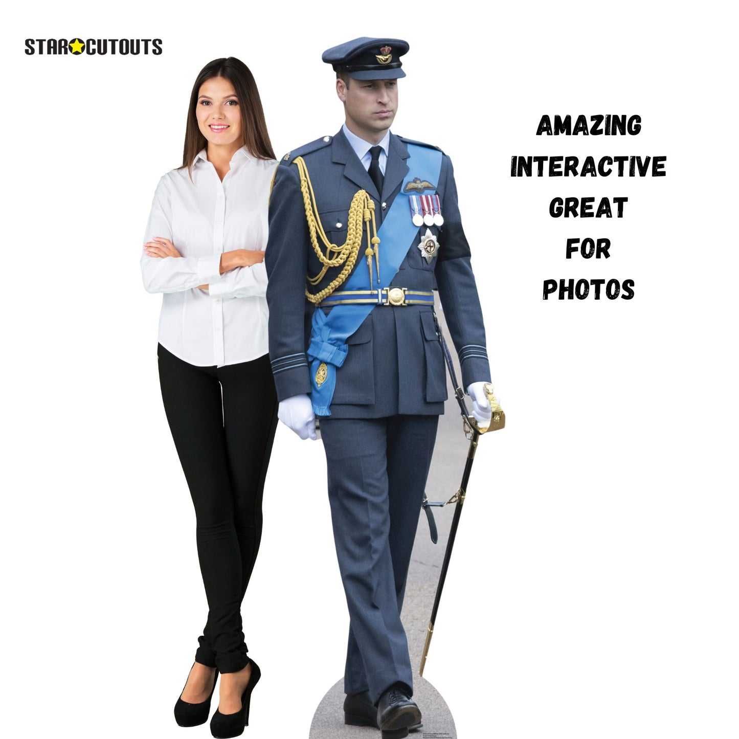 Prince William RAF Uniform Cardboard Cutout