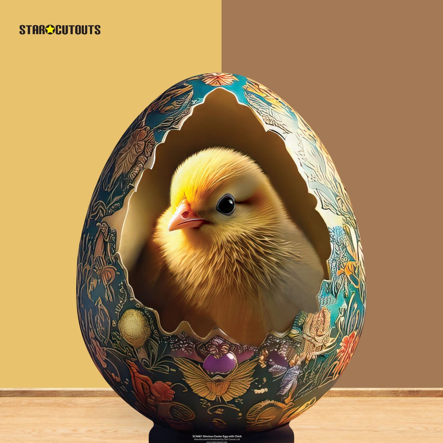 SC4687 Glorious Easter Egg with Chick StarMini Cardboard Cut Out Height 91cm