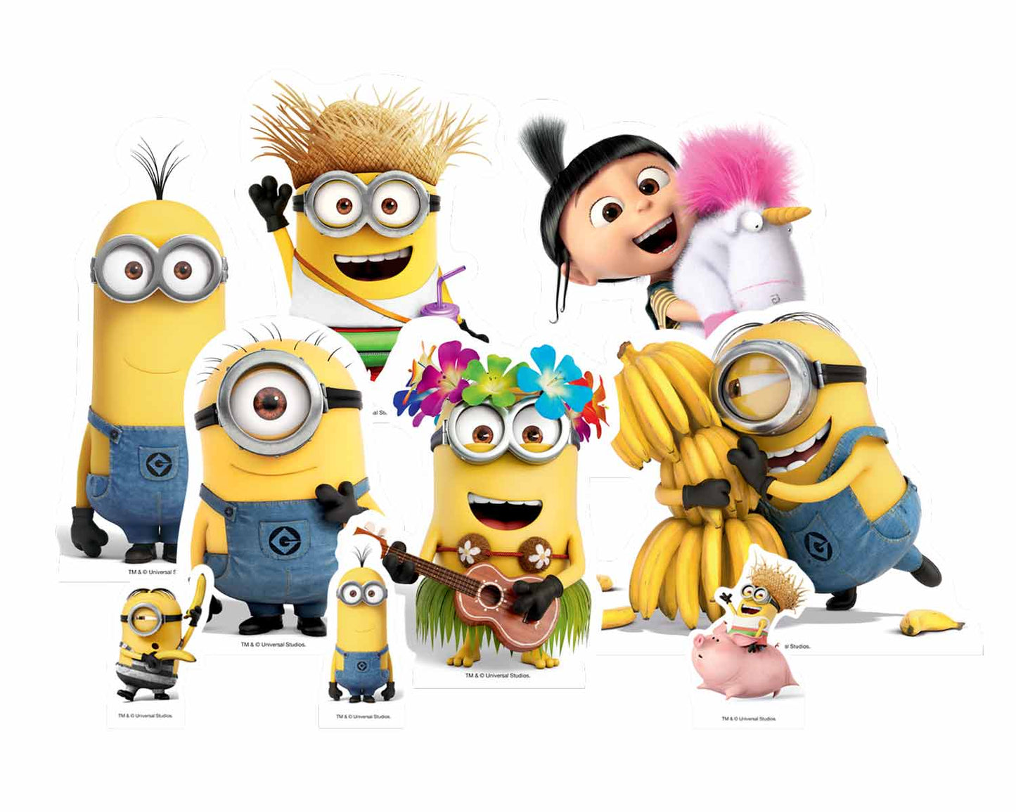TT003 Despicable Me Minions Table Toppers Pack (9 cut-outs) - mycardboardcutout