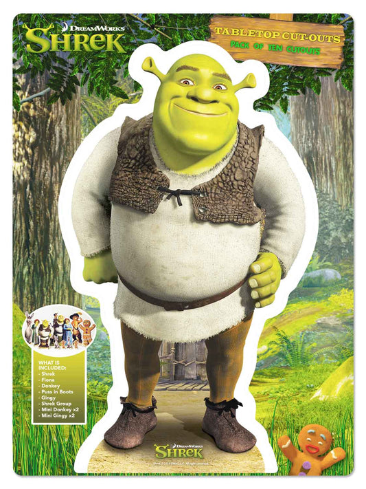 TT004 Shrek & Friends Table Toppers Pack (10 cut-outs) - mycardboardcutout