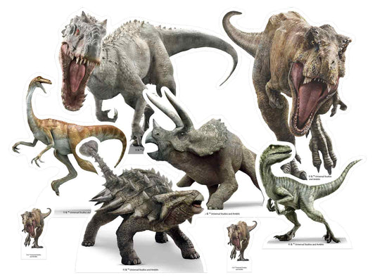 TT009 Jurassic World Dino's Table Topper Pack (8 cut-outs) - mycardboardcutout