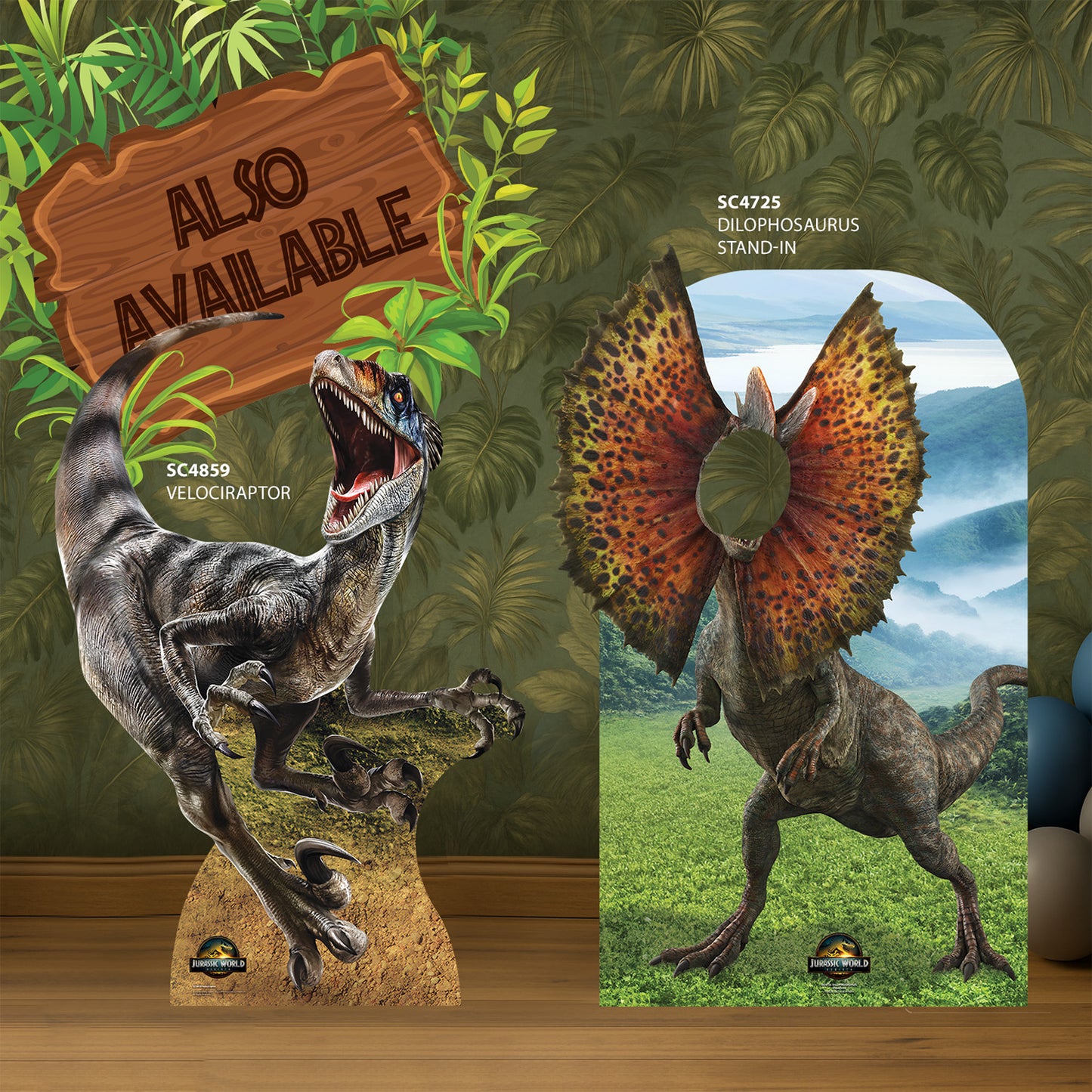 WA058 T-Rex Wall Art Dinosaur Jurassic World Rebirth Cardboard Cut Out Height 90cm