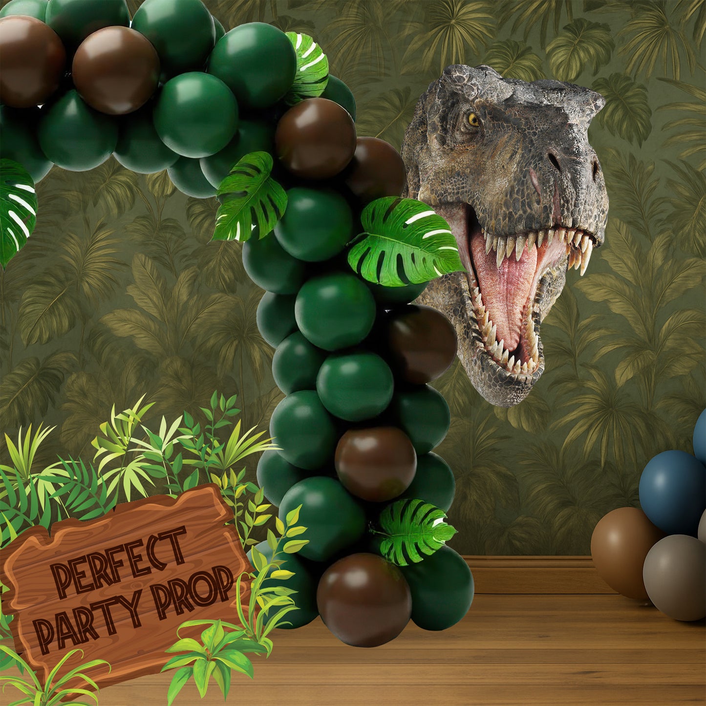 WA058 T-Rex Wall Art Dinosaur Jurassic World Rebirth Cardboard Cut Out Height 90cm