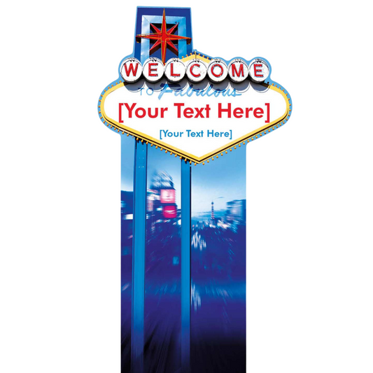 XC002 Vegas Sign Personalise Height 188cm - mycardboardcutout
