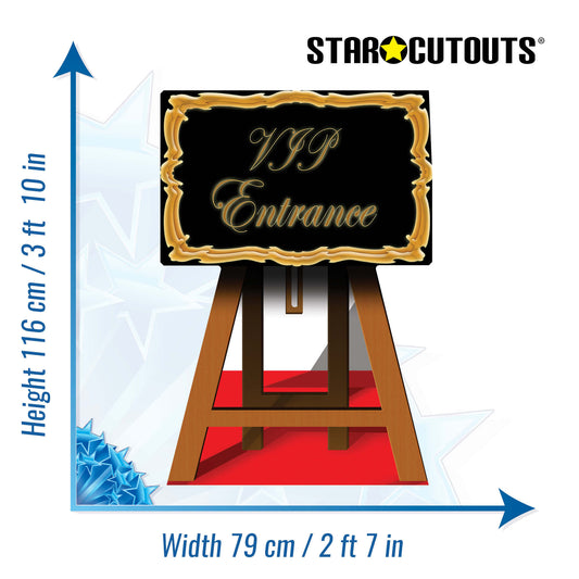 XC003 VIP Sign Add Text Personalise Height 116cm - mycardboardcutout