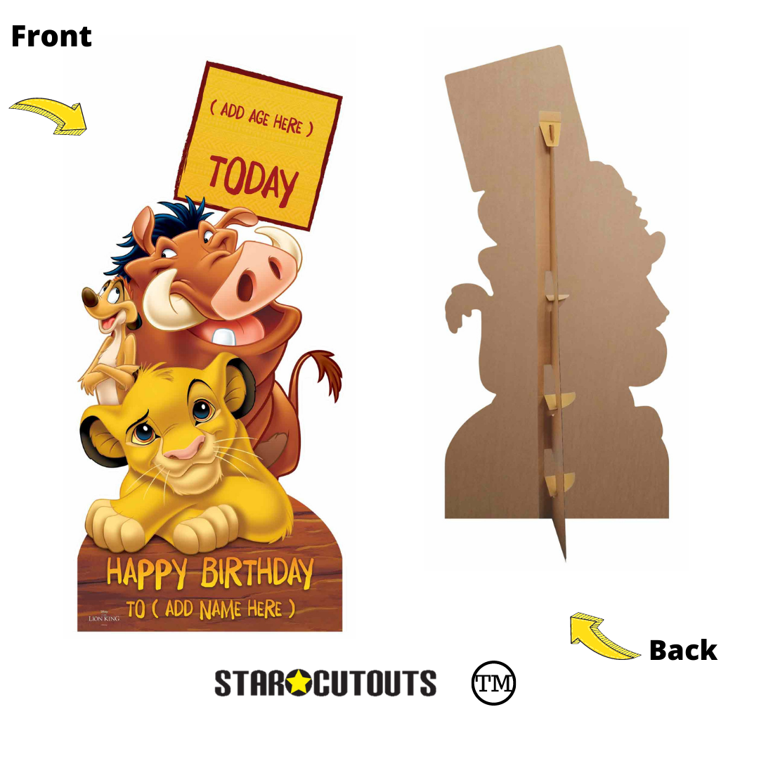 Disney Personalised Lion King - Happy Birthday - Text Only - Age - Name  - Please Personalise BEFORE Checkout