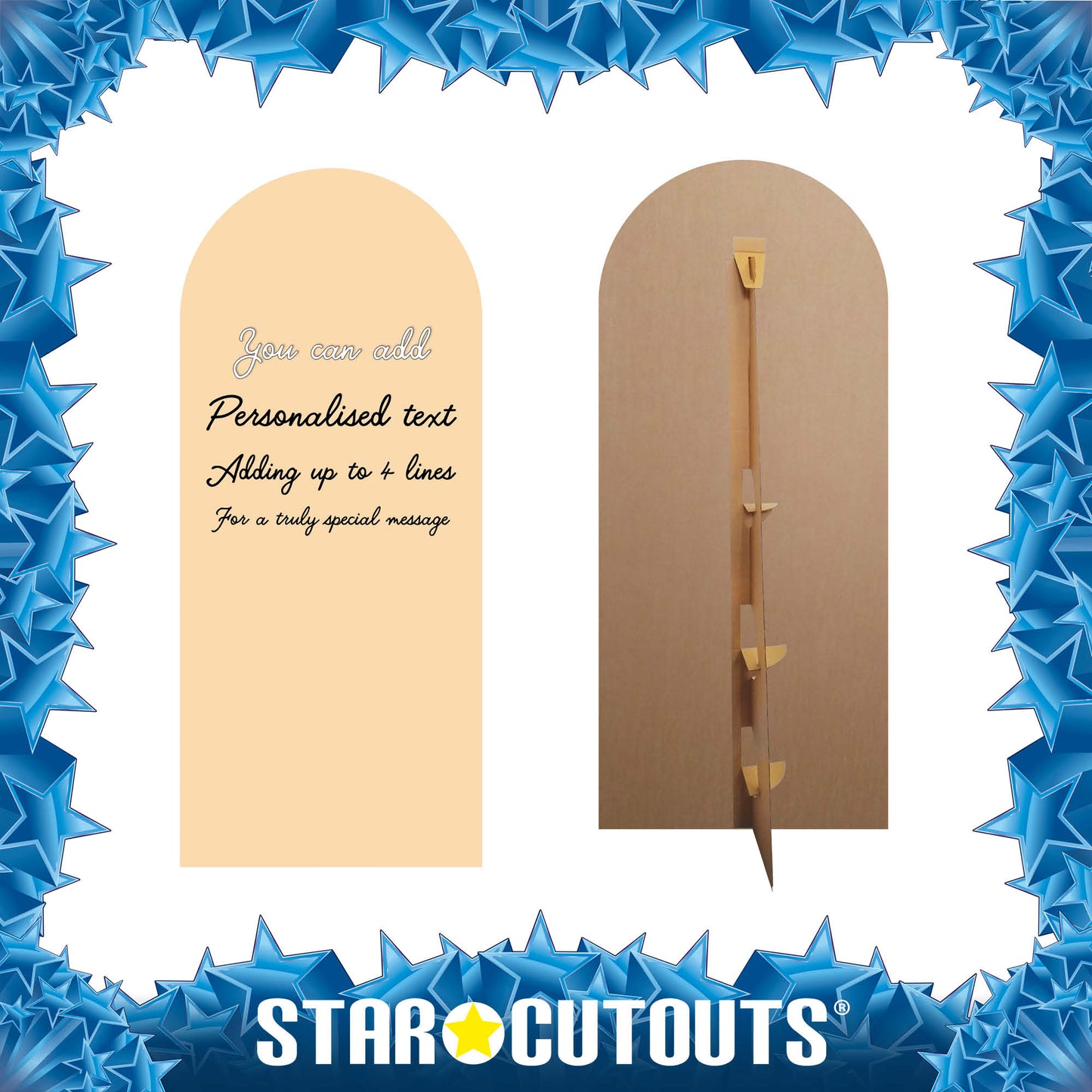 XQ003 Custard Cream Sailboard Cardboard Cut Out Height 185cm Width 80cm