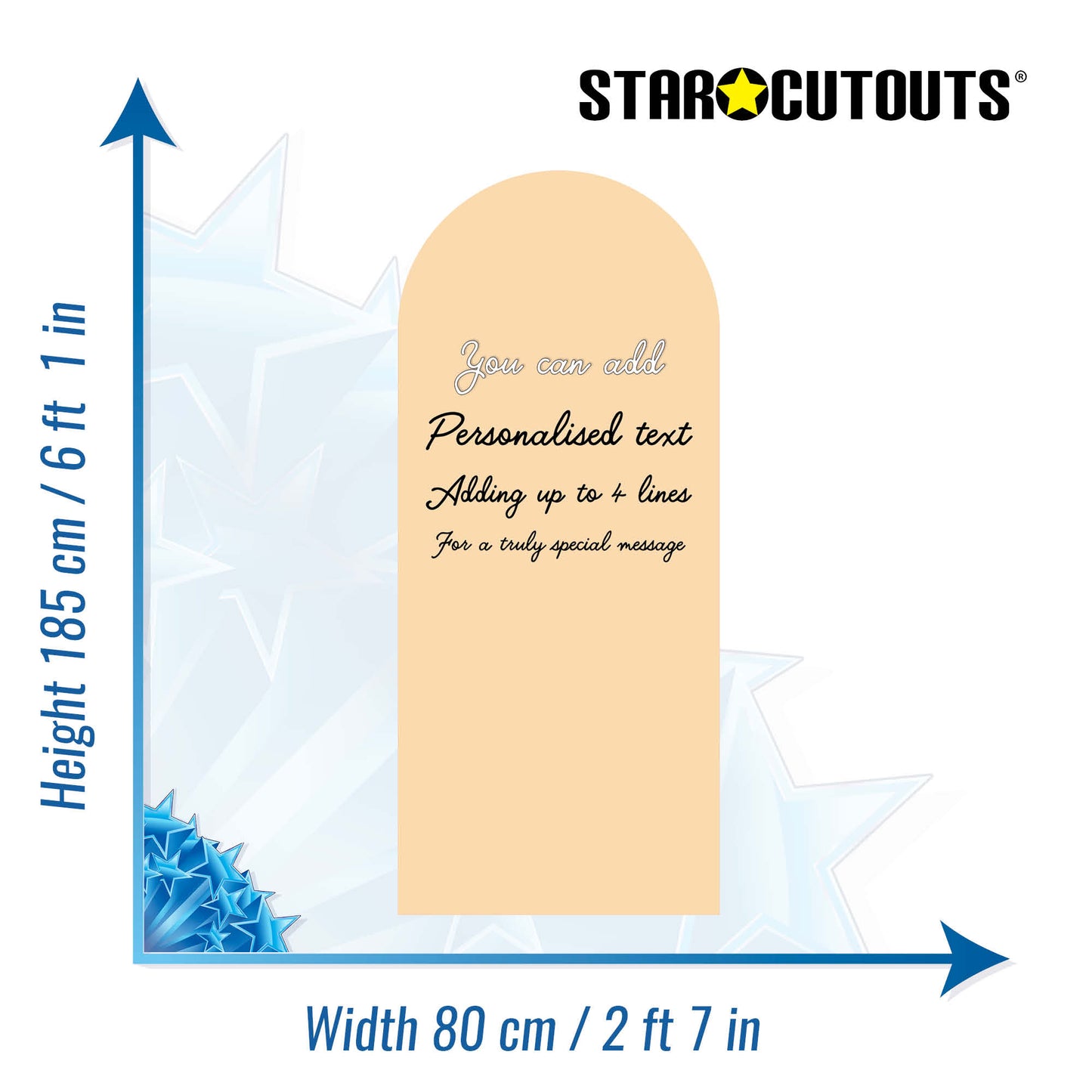 XQ003 Custard Cream Sailboard Cardboard Cut Out Height 185cm Width 80cm - mycardboardcutout