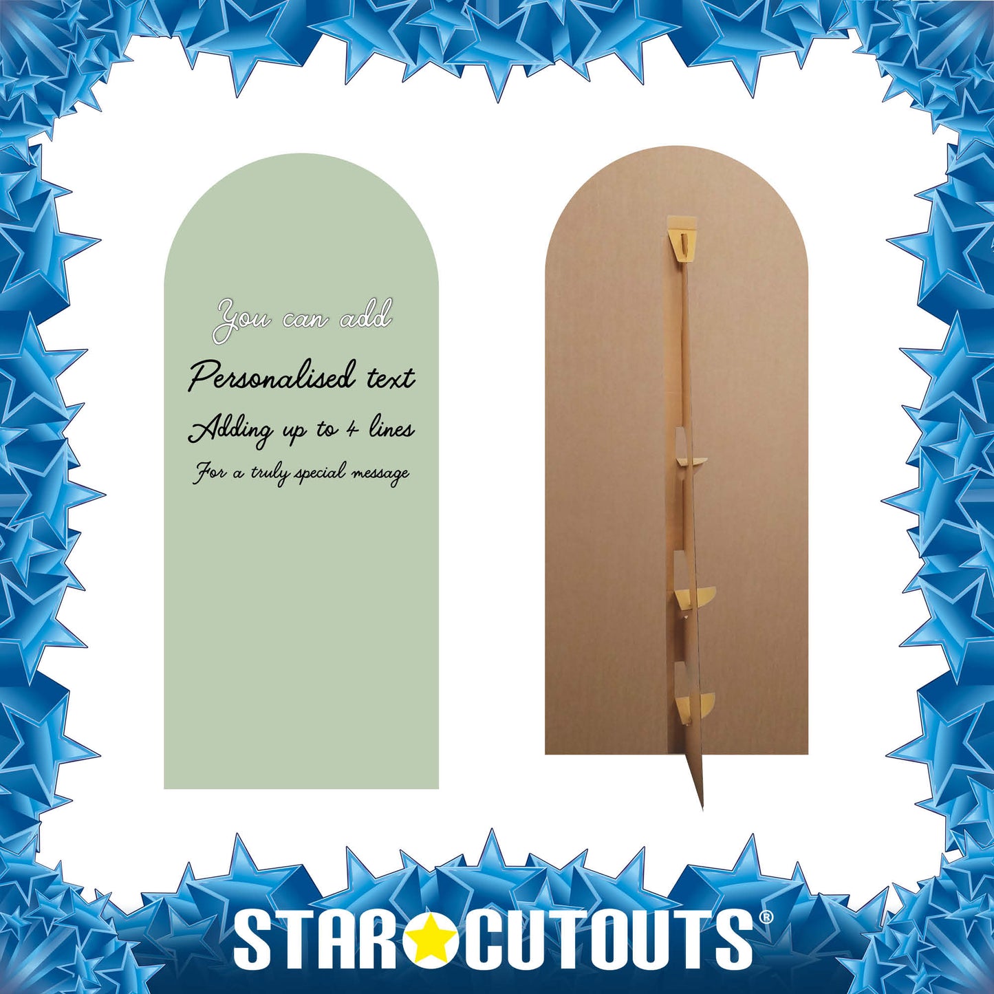 XQ004 Sage Green Sailboard Cardboard Cut Out Height 185cm Width 80cm - mycardboardcutout